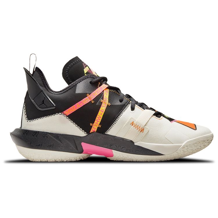 Мужские кроссовки Air Jordan Why Not Zer0.4 Shattered Backboard Оранжевые Бледно-слоновая кость Черные DD4887-100