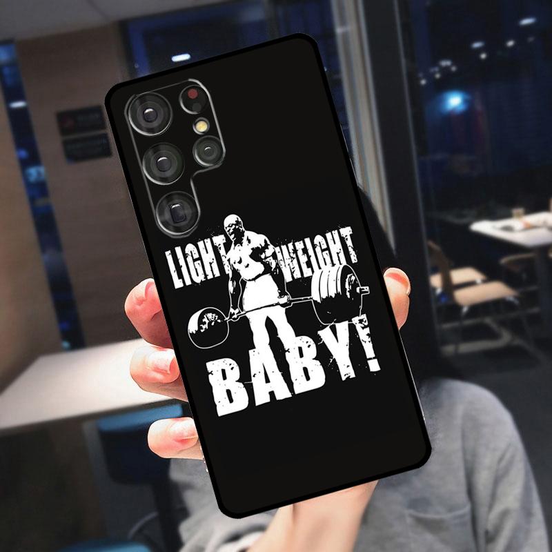 Bodybuilding Gym Fitness Case For Samsung Galaxy S23 S22 S21 Ultra S20 FE Note 10 20 S8 S9 S10 Plus Phone Cover