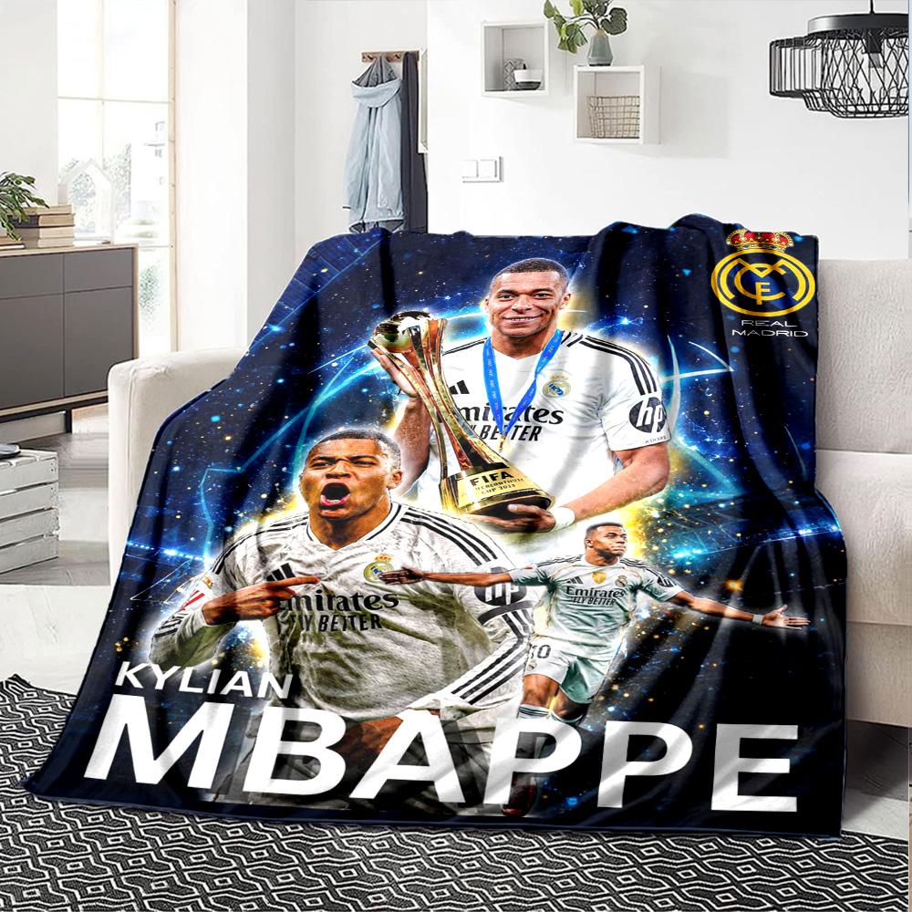 Star Player Kylian Mbappé Blanket Ultra-Soft Perfect for Picnics Couch Seaside for All Seasons Stylish Decor Unique Gift for Family and Friends Campin