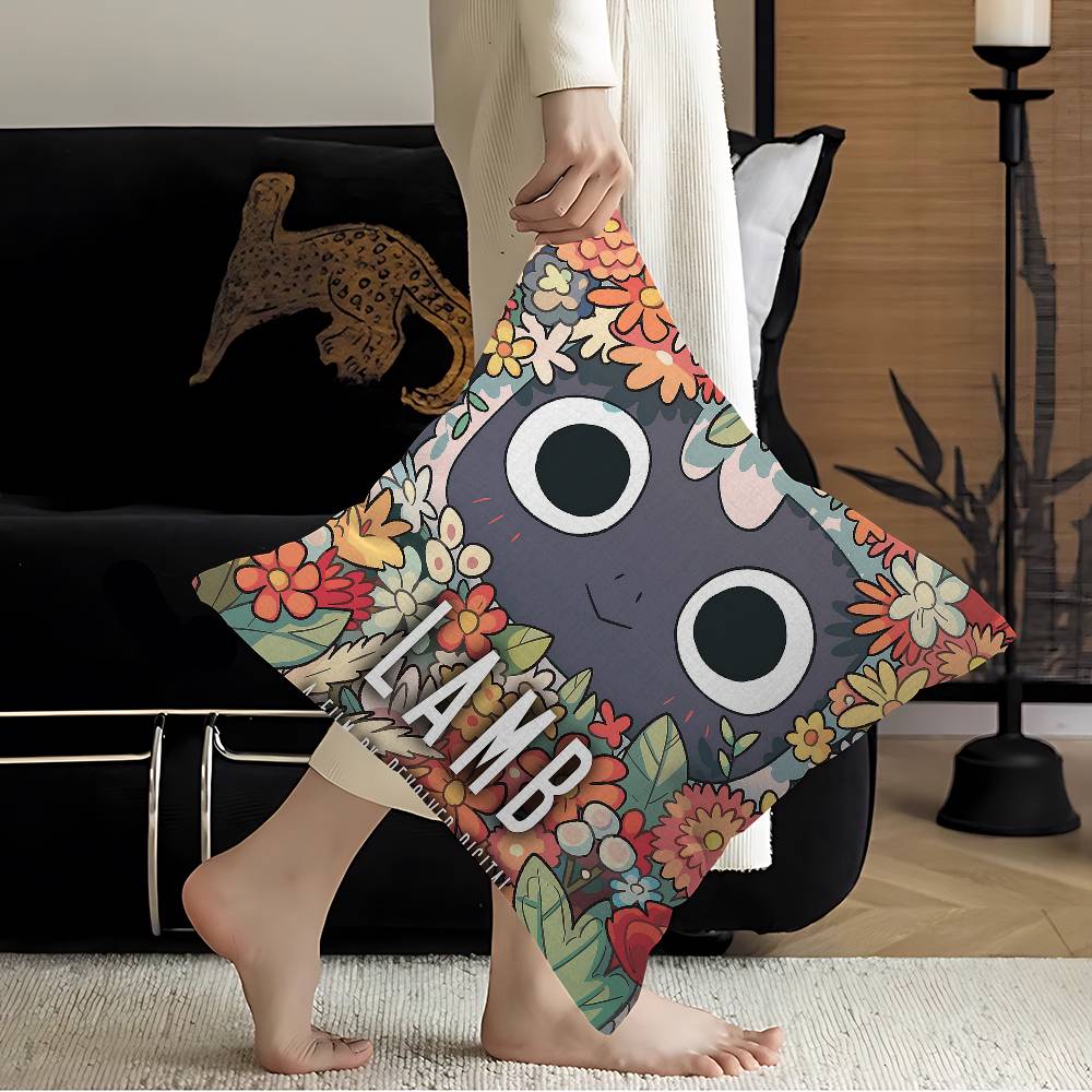 Cult Of The Lamb 4545cm Cushion Cover Pillow Cover Decor Pillowcase Home Pillowcase For Couch Pillow
