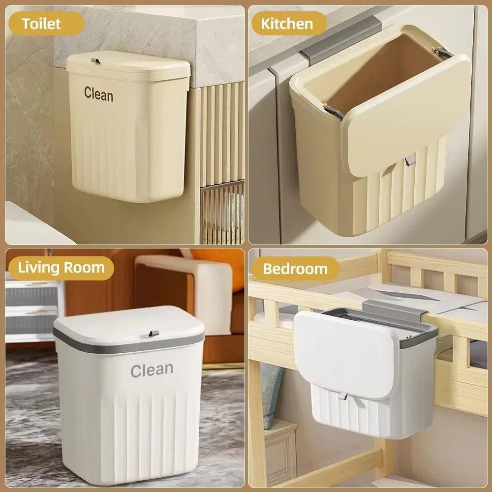 Wall Mounted Hanging Trash Bin Plastic Sink Waste Garbage Garbage Can Kitchen Bathroom Toilet