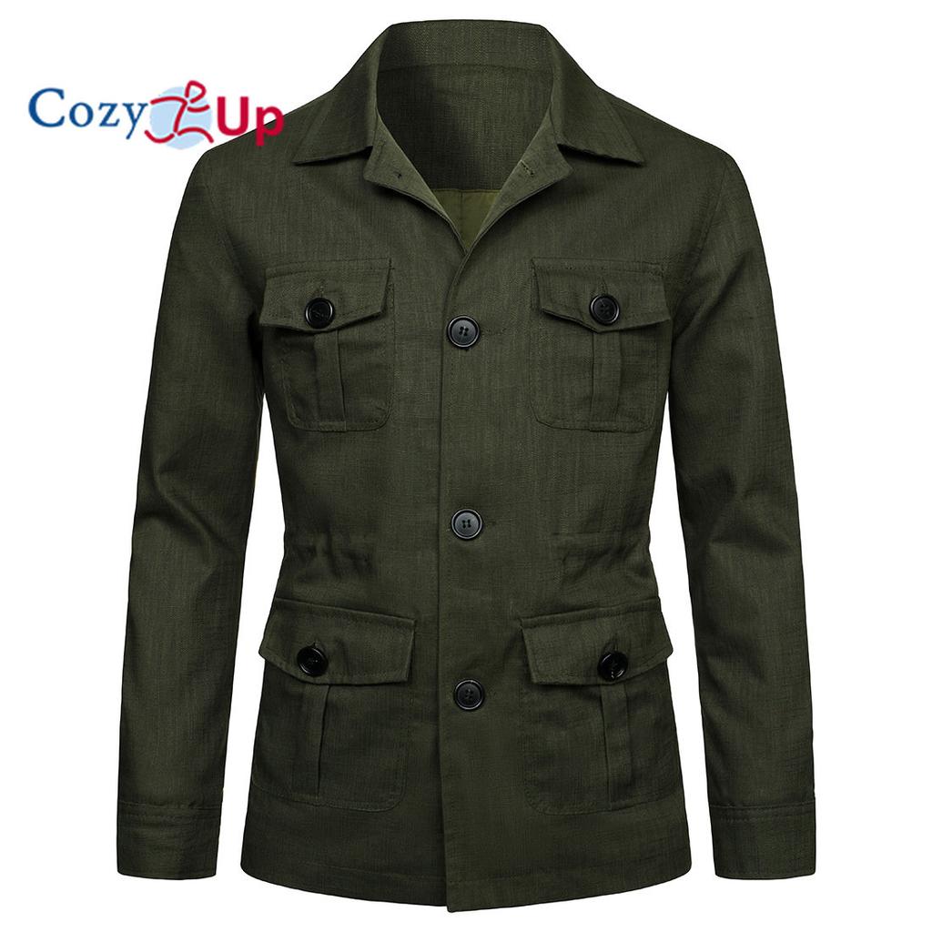 Cozy Up Винтажные мужские куртки с несколькими карманами, пальто, уличная куртка-карго в стиле милитари Chaquetas, ветровка больших размеров, мужская одежда