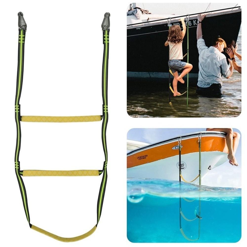 Reusable Boat Rope Ladder Nylon Boat Folding Ladder Climbing Ladder Yacht Equipment