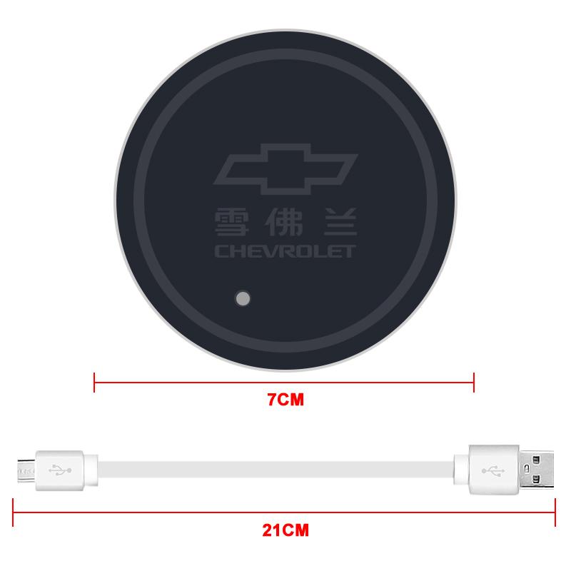 AABHI1 1/2Pcs Non-slip Mat Water Cup Slot Pad Car Coaster For Chevrolet Cruze Captiva Lacetti Aveo Malibu Trax Camaro Colorado Z71 Volt