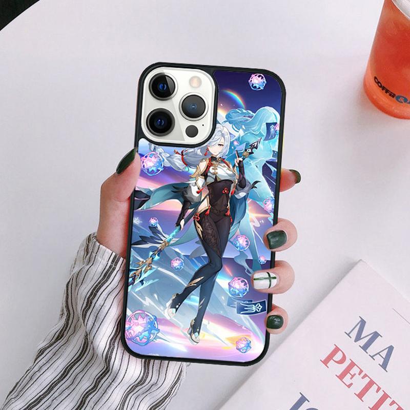 Чехол для телефона Genshin Impact Шэньхэ для iPhone 17 Air 14 13 12 16 Pro Max 15 Plus Max Защитный корпус coque