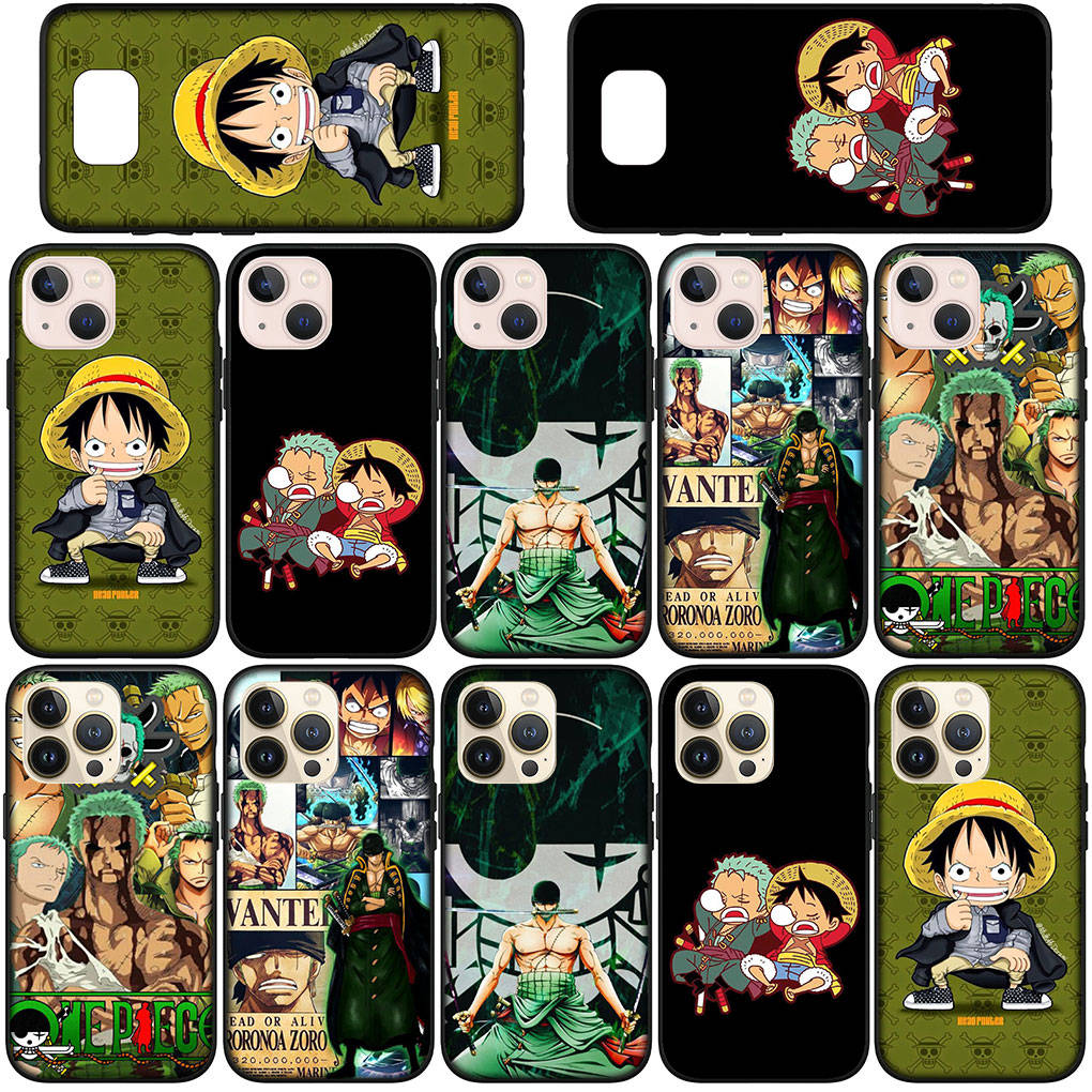 Чехол для телефона Samsung Galaxy S25 S24 S23 iPhone 16 15 Redmi Note 14 13 12 16E 11 Pro Max XR OPPO Moto Huawei Cute Luffy One Piece Roronoa Zoro Cover