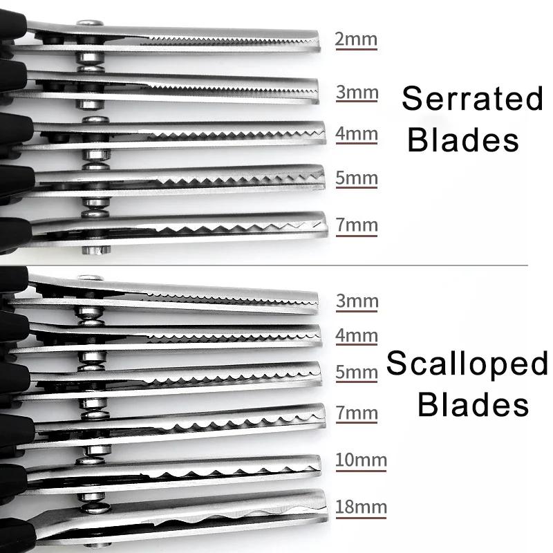1 шт. Ножницы для зигзага из нержавеющей стали, ножницы для шитья, зубчатые лезвия, кружевные ножницы, швейные изделия, зигзагообразная резка, портной