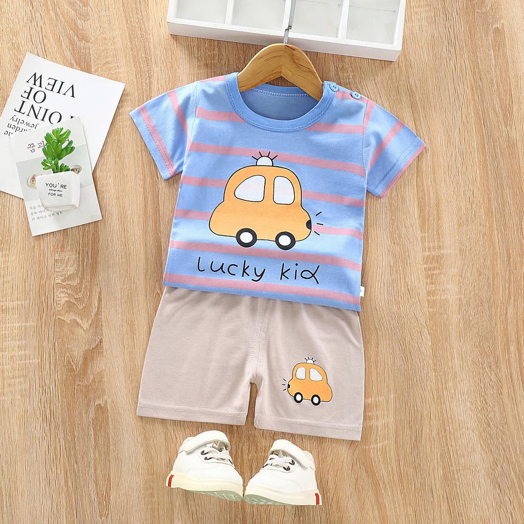 Kids Short Sleeve T-shirt + Shorts Set Summer