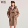 Teenie Weenie Women's Sheep Wool Blend Hooded Duffle Coat
