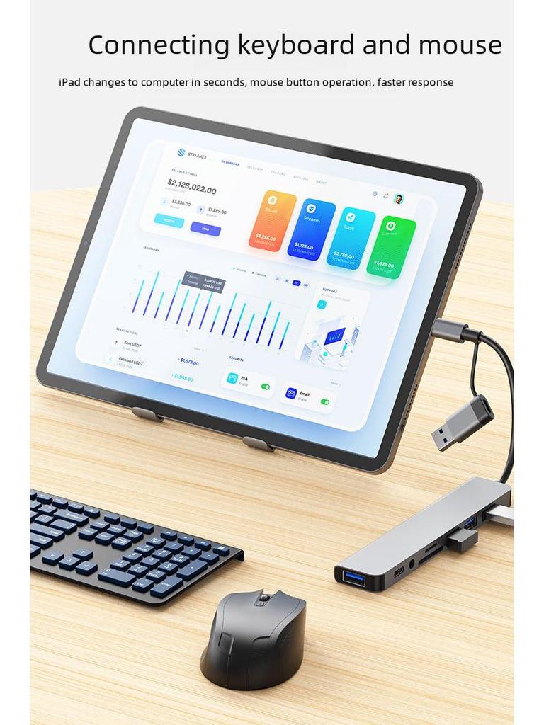 7-in-1 USB-C Docking Station: Multi-Interface Car-Mounted Hub for Laptops