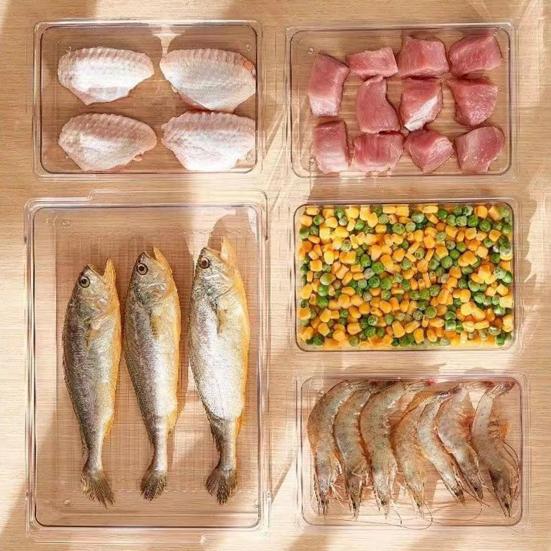 Коробка для хранения продуктов, штабелируемая морозильная камера, органайзер для холодильника с крышкой, противоморозные многоразовые контейнеры для еды, для недельного хранения трав