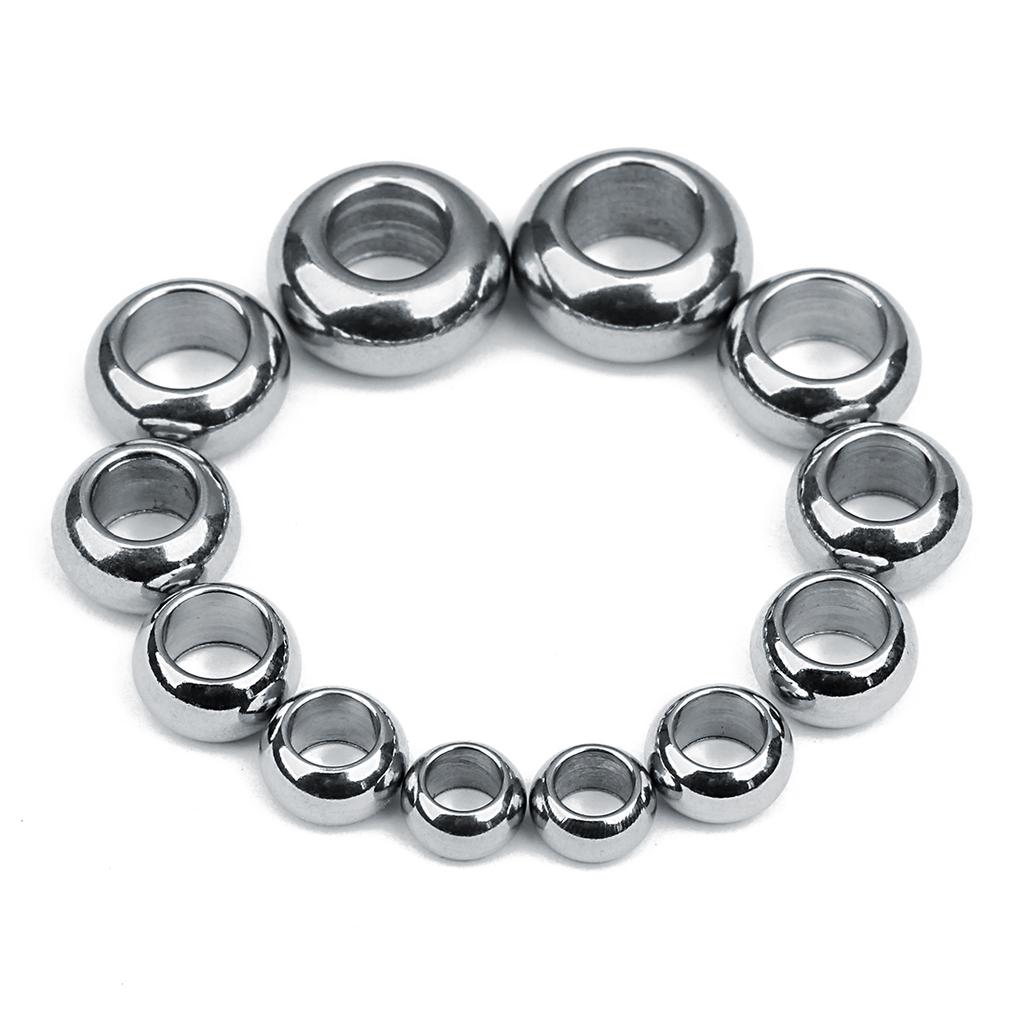 20Pcs High Quality Stainless Steel Beads Multi Sizes Large Holes Loose Beads For DIY Handmade Bracelets Earrings Jewelry Making