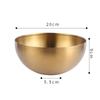 Large Capacity Stainless Steel Golden Silver Salad Bowls Korean Soup Rice Noodle Ramen Bowl Kitchen Tableware Food Container