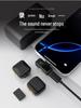 Q19 Беспроводной петличный микрофон Bluetooth с двойным интерфейсом и шумоподавлением для прямых трансляций и записи.