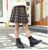 Девичья плиссированная клетчатая юбка в корейском стиле для осени/зимы