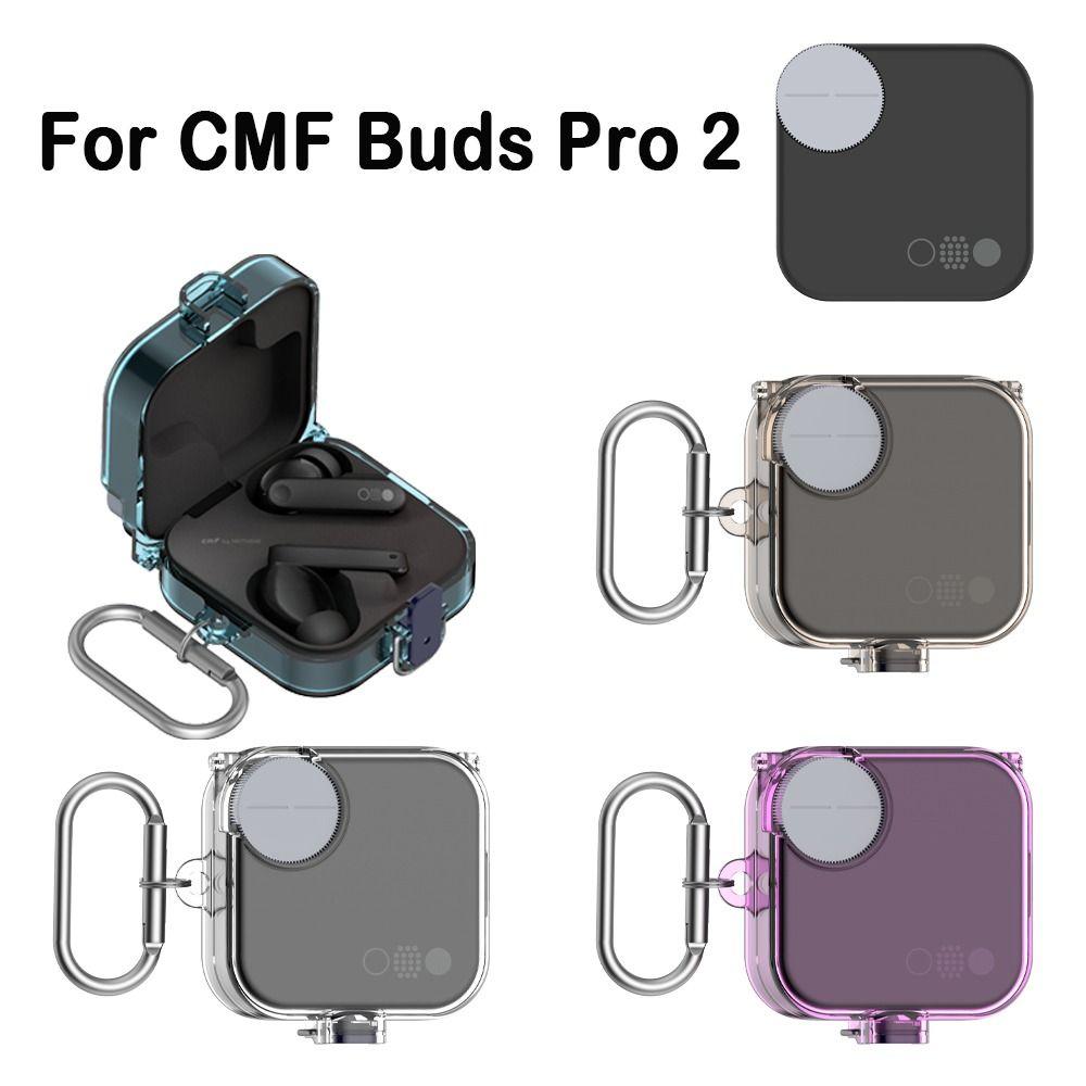 New TPU Earphone Protective Case Transparent Shell Clear Cover Anti-Scratch Security Lock Protector for CMF Buds Pro 2
