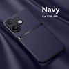 For VIVO V60  Leather Texture, Built-in Magnetic TPU Soft Anti-drop Anti-fingerprint Phone Case