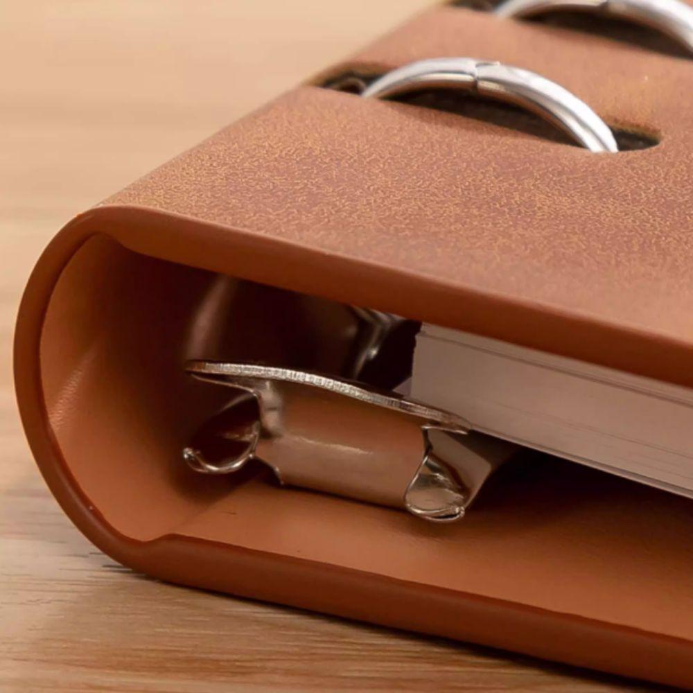 100 Sheets Loose Leaf Notebook 200 Pages Refillable Notebook Retro PU Hardcover Notebook School