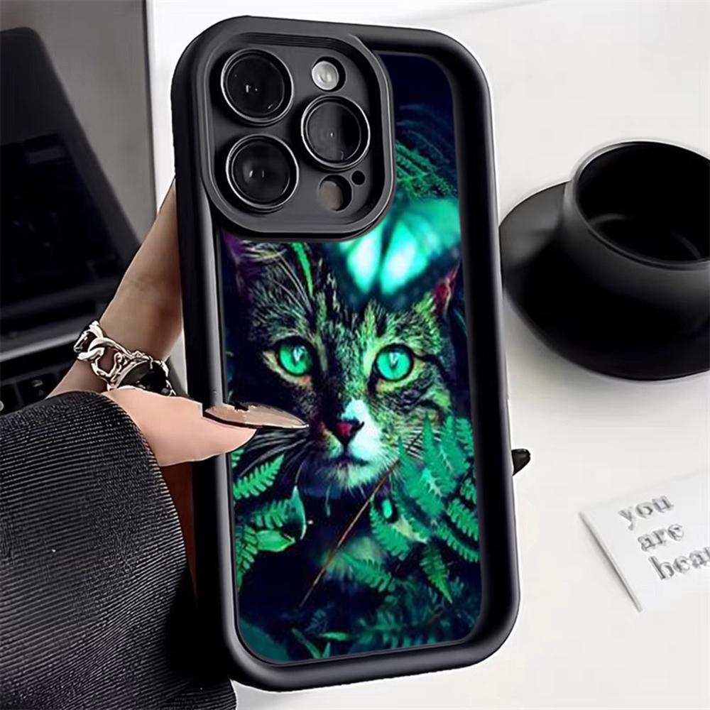 Мягкий чехол для телефона Angel Eye TPU для Samsung A05 A13 A23 A53 A14 A24 A34 A54 A15 A25 A35 A55 S20 S23 FE S24 Ultra Ae70 Cat Joyride On A Scooter art