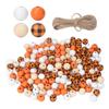 200pcs Wood Beads Round Wooden Farmhouse Decorative Spacer Beads for DIY Garland Crafts Jewelry