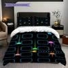 Classic PacMan Maze Adventure Three-piece set(1 * duvet cover + 2 * pillowcase, without core) Christmas birthday gift Bedding set