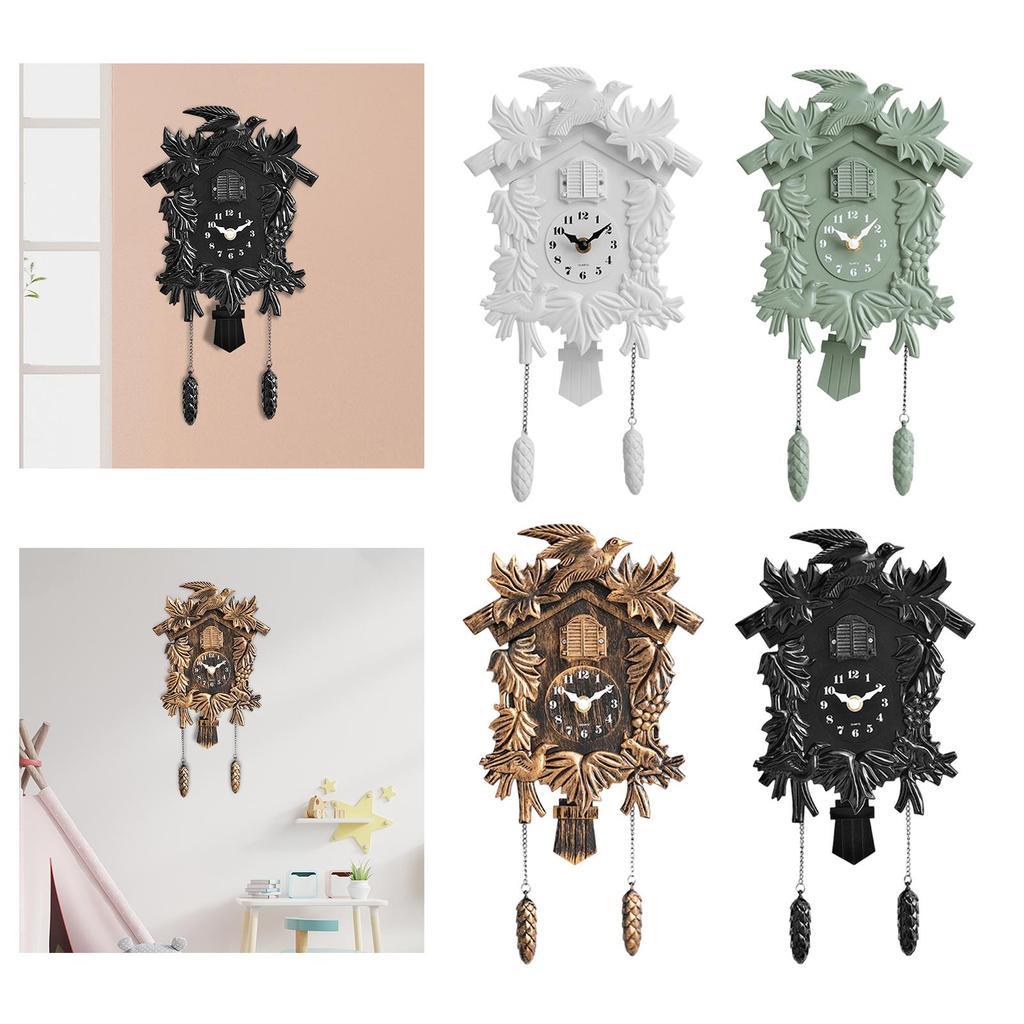 Cuckoos Clock Silent Hourly Chime Gifts Easily Read Ornament Decorative Accessories for Classroom Living Room Cafe Bar Study DEN