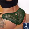 3Pcs/Lot Women Sexy Lace Panties Low-Rise Temptation Lingerie Female G String Transparent Underwear Hollow Out Briefs Intimates