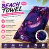 Potdemiel Pokémon Gengar Beach Towel Purple Ghost Flat Print Quick Dry Microfiber Bath Towel for Gym Yoga Travel Gift Kids