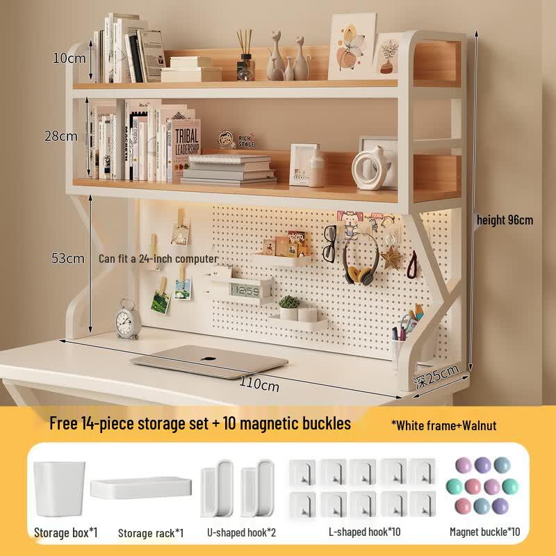 XAZHO Multifunctional Desk Organizer Shelf with Pegboard