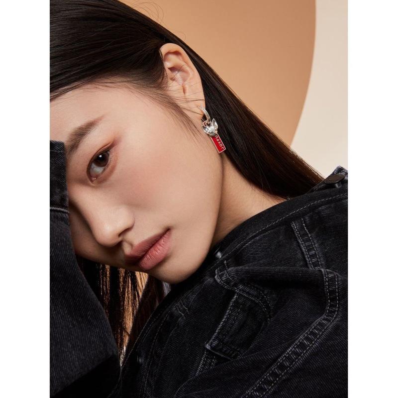 Earrings Women's Asymmetrical Stud Earrings Niche Design High Personality Spice Girl Long Earrings