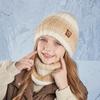 Childrens Knit Beanie Hat Set With Windproof Ear Protection For Winter Outdoor Use