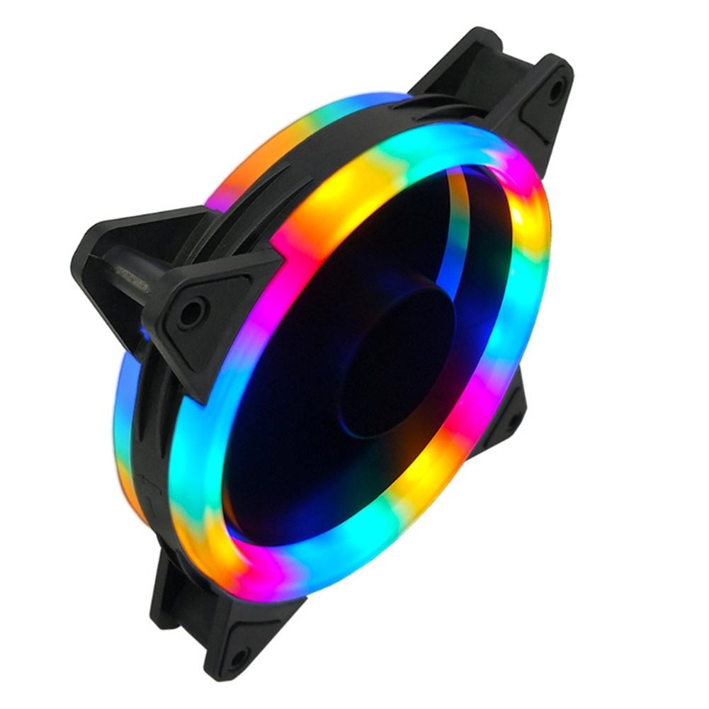 120 мм 4-контактный RGB корпус Вентилятор охлаждения Красочный сине-красно-белый жидкостный подшипник со светодиодной подсветкой Вентилятор радиатора Радиатор