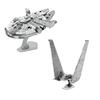 Metal Earth Fascinations Star Wars Millennium Falcon Et Kylo Ren's Command Shuttle Puzzle 3D En Métal