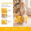 Solid Wood Legs Seating Chair Heavy Duty Kids Elephant Stool Elephant Footstool  Household