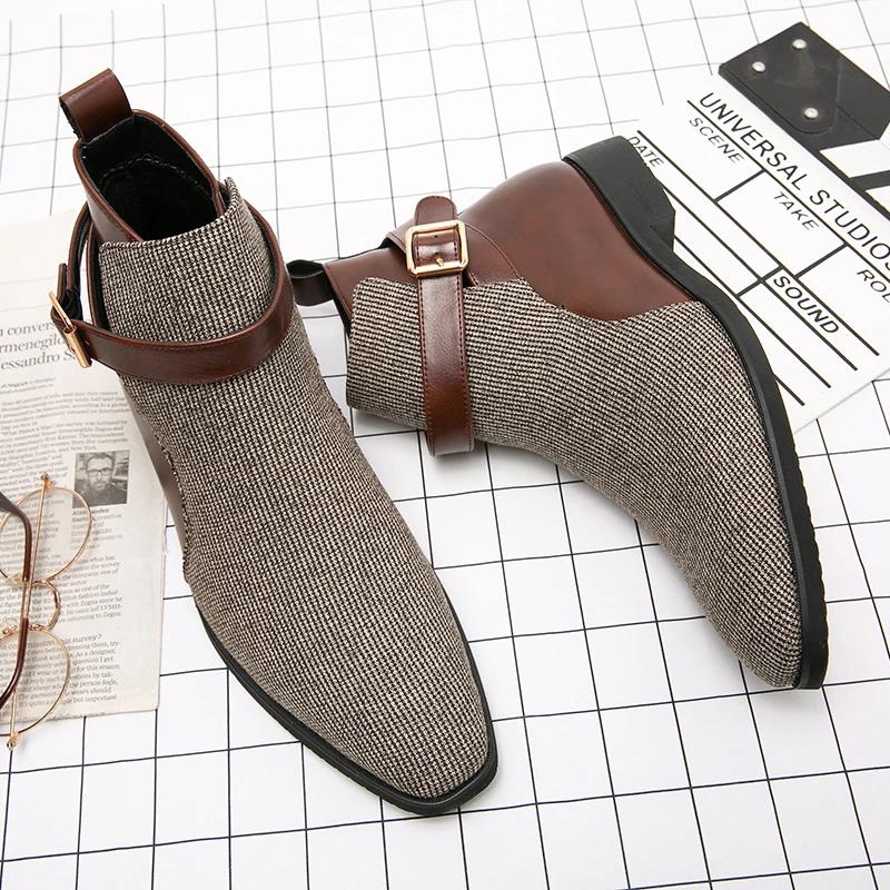 Men Shoes Oxfords Men's Chelsea Boots New Arrival Classic Male Coiffeur High Top Shoes Adulto Leather Fashion Shoes Men