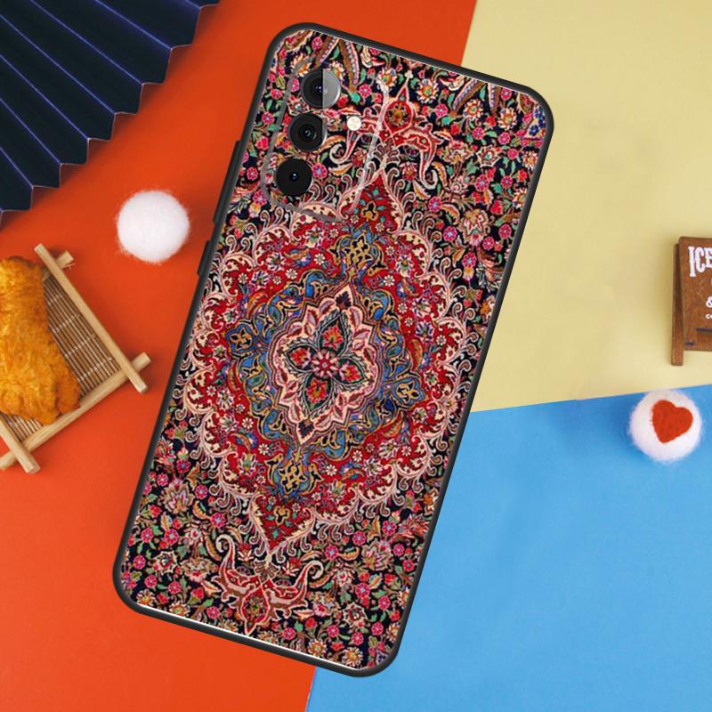 Персидский ковер Цветочный узор Чехол Для Samsung Galaxy A54 A34 A14 A55 A35 A33 A53 A13 A23 A17 A06 A16 A56 A36 A52 A32 A15