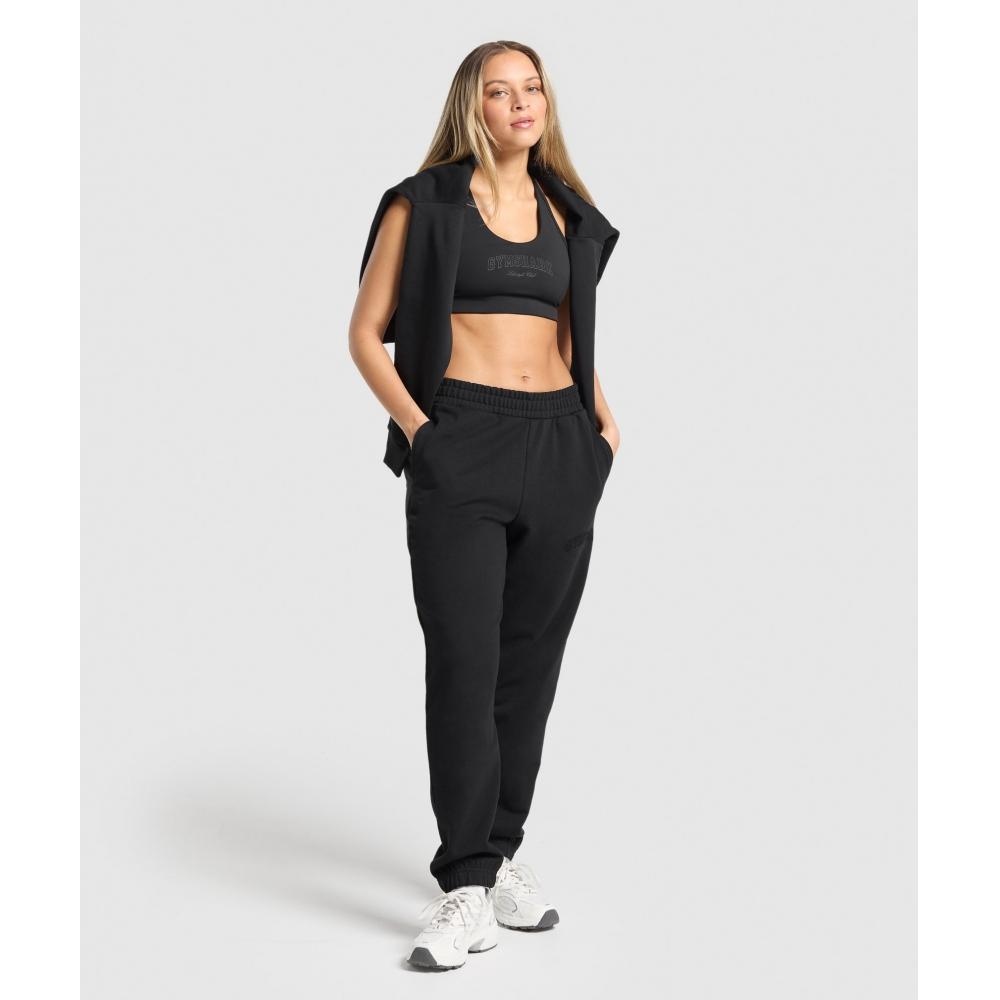 Gymshark Спортивные брюки Campus Classics Graphic Black B2b2a Bb2j