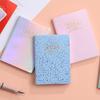 A7 2024 English Planner Faux Leather Hardcover 120 Pages Ink-Proof Paper Mini Journal Dairy Pocket Notebook Student Supplies