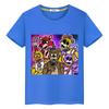 FNAF Print Anime Tees Summer 100%Cotton T-shirt Casual Boy Short Y2k One Piece Bear Rabbit Game Kawaii Tops Kids Clothes Girls