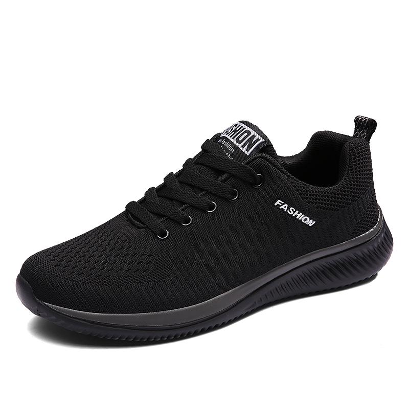 Athletic Shoes for Men Sneakers Black Casual Comfortable Knit Sneakers Breathable Athletic Running Walking Gym Shoes Men