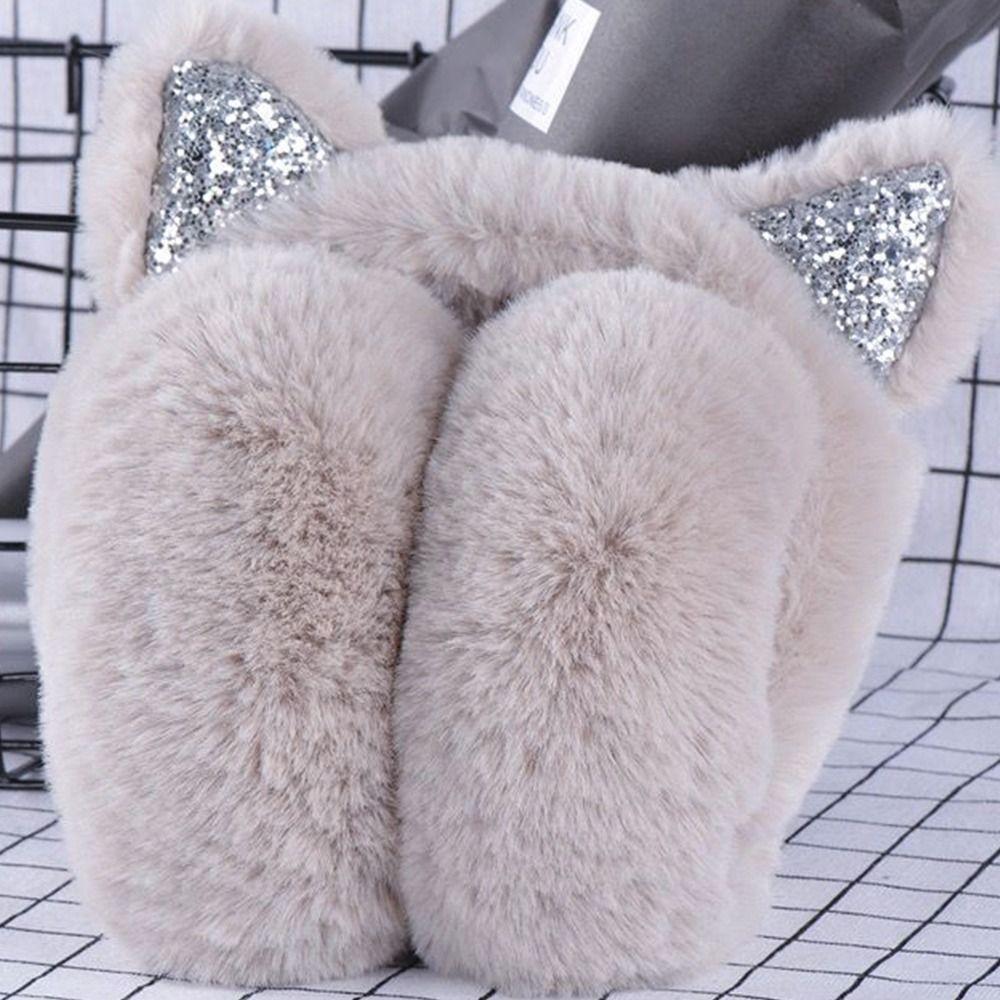 Muffs Lovely Folding Frostproof Soft Plush Cartoon Earmuffs Warm Headband Ear Protectors Earflaps