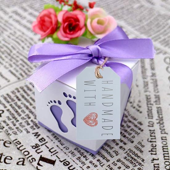 100 шт. красивые мини-открытки с веревкой, декоративные предварительно пробитые отверстия ручной работы, легкие подарочные карты «сделай сам», праздничная поставка