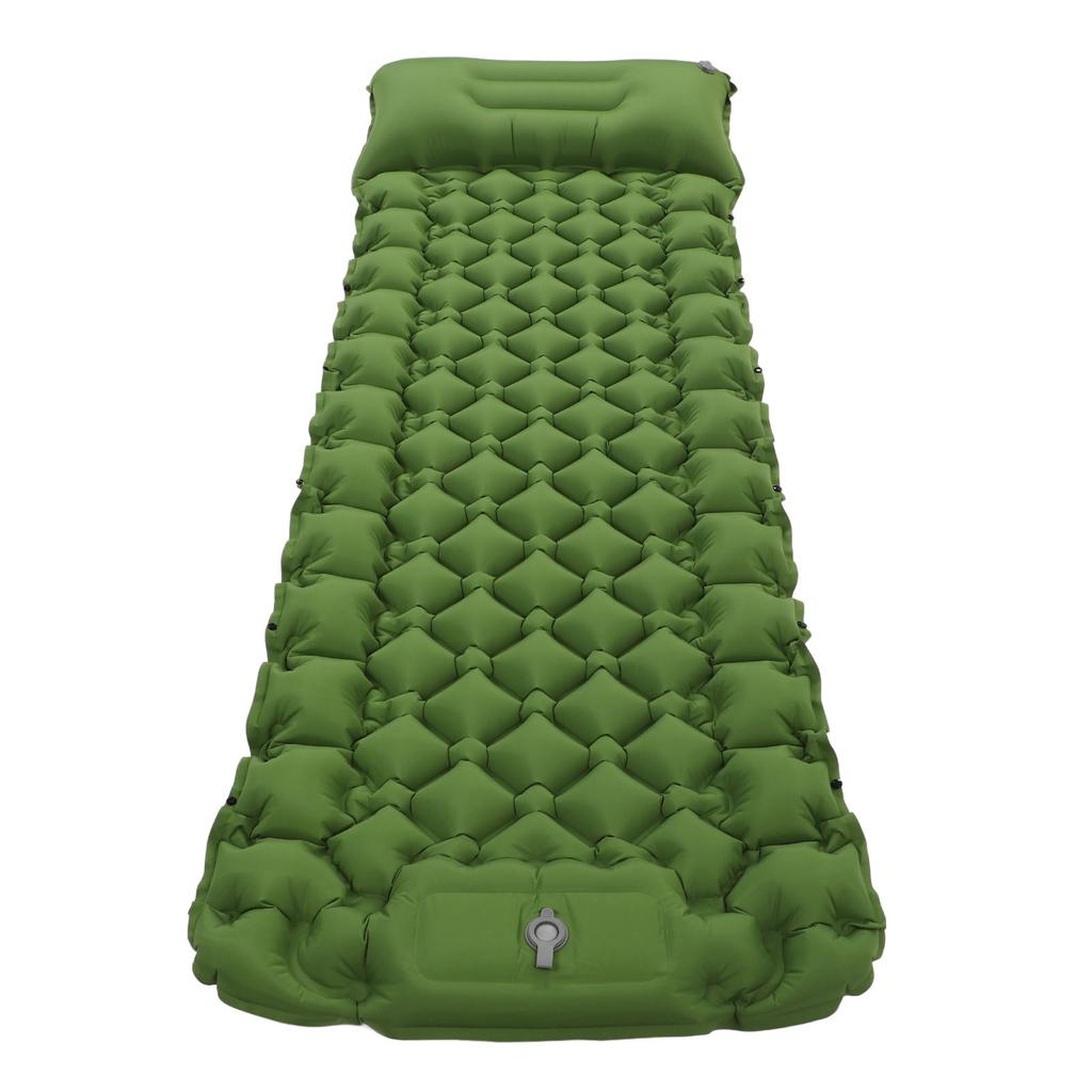 Camping Sleeping Pad Built In Arc Pillow Foot Inflatable Lightweight Portable Sleeping Mat with