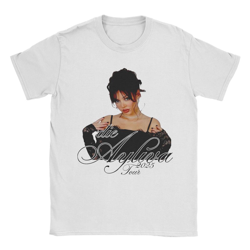 Винтажная уличная одежда Футболка Die Ayliva Tour 2025 Мужская 100% хлопок Короткий рукав Круглый вырез Летние топы