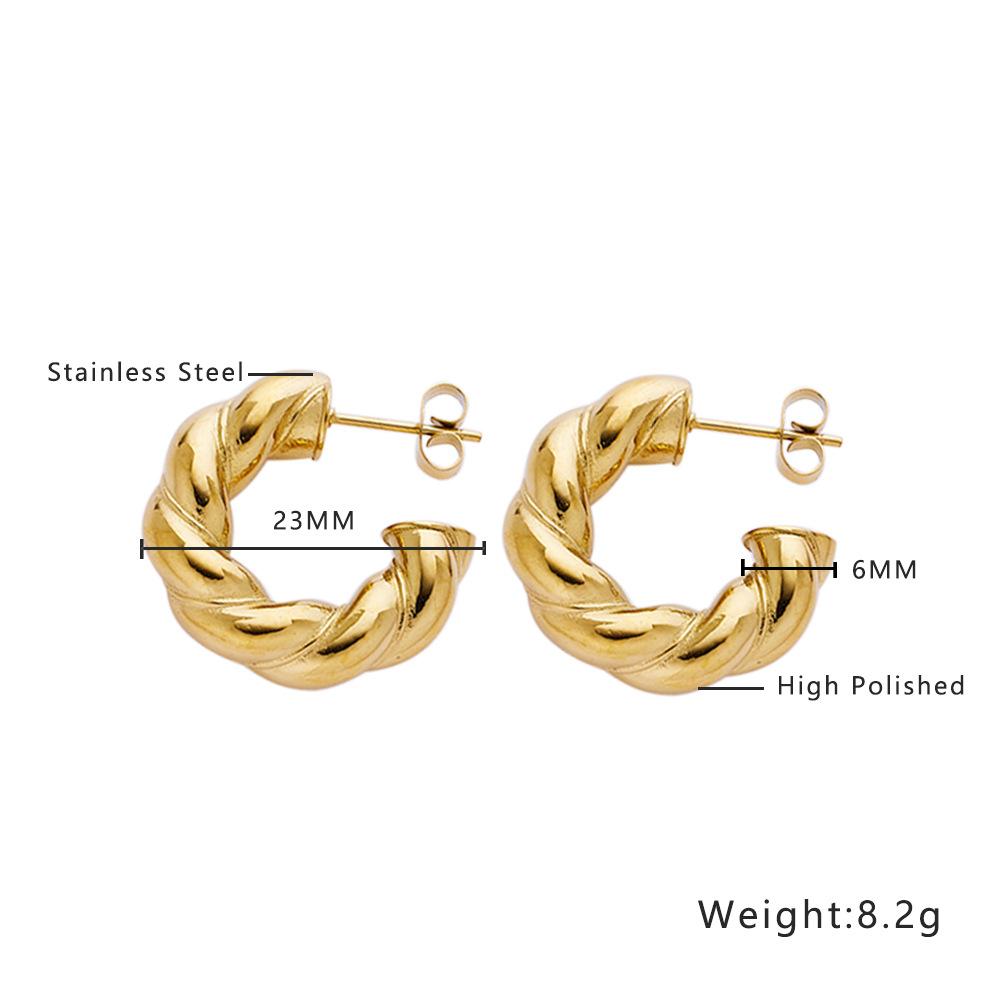 Индивидуальные серьги из 18-каратного золота, простые и легкие роскошные серьги из нержавеющей стали, женские
