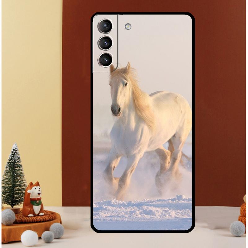 Чехол с бегущими лошадьми для Samsung Galaxy S25 Ultra S21 S22 S20 S23 S24 Ultra S9 S10 Plus S25 FE Чехол Funda
