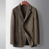 Autumn and Winter Handmade Wool Single West Middle-aged and Young People Solid Color Business Double-sided Woolen Suit Jacket
