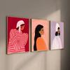 Постер Модная девушка Винтажная картина на холсте Дом Гостиная Спальня Бар Кафе Художественный декор Домашний декор
