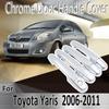 For Toyota Yaris Vitz XP90 2006~2011 2007 2008 2009 Styling Stickers Decoration Chrome Door Handle Cover Refit Car