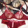 Французский ультратонкий бюстгальтер на косточках, сексуальное кружевное вышитое нижнее белье для женщин, летние сетчатые дышащие трусики, нижнее белье